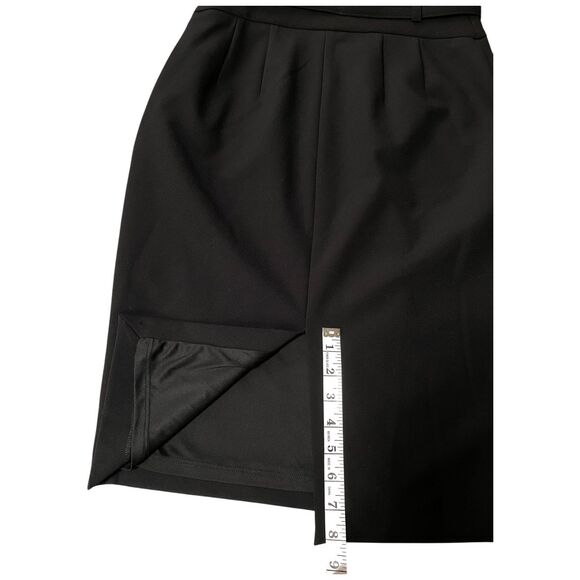 Express Tailored Pencil Skirt Sz 8 Black Knee Length Office Career Workwear - Picture 9 of 11